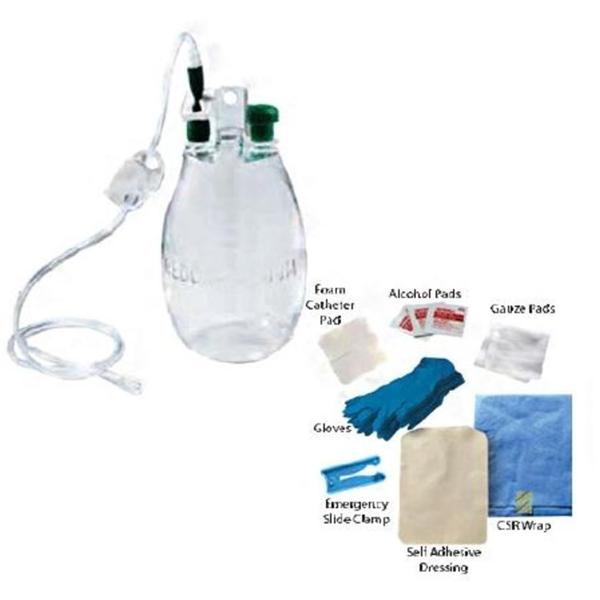 Kit Drainage Pleural/Peritoneal ASEPT 1000mL W/ Gloves/Foam Catheter Pad 10/Case